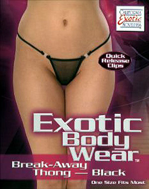 Exotic Body Wear Break-Away Thong (black) ( 4073-03-3 )