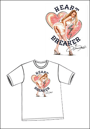 Apparel - White Heart Breaker Tee  - (medium)