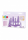 Try-Curious Anal Plugs Six Piece Starter Kit Purple